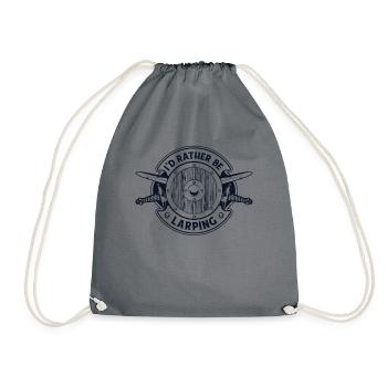 I'd Rather Be Larping LARPing Armor Weapons - Drawstring Bag - grey - Front