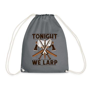 Tonight We LARP LARPing Weapons Armor Character - Drawstring Bag - grey - Front