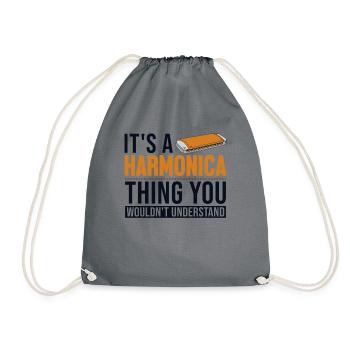 C’est une chose d’harmonica bouche harpe harmoniste - Sac de sport léger - gris - Devant