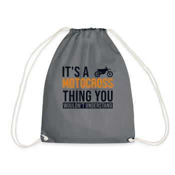 It's a Motocross Thing Racing Supermoto - Drawstring Bag - grey - Front