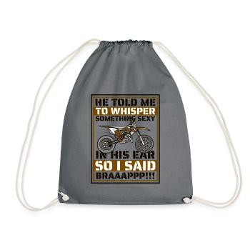 Whisper Something Sexy Racing Supermoto - Drawstring Bag - grey - Front