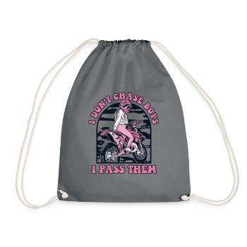 Je ne cours pas après les garçons, je les dépasse en Supermoto - Sac de sport léger - gris - Devant