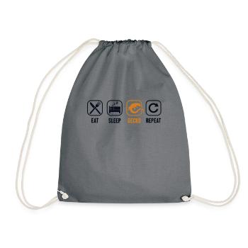 Manger Sommeil Gecko Répéter Lézard Gekkota À Crête - Sac de sport léger - gris - Devant