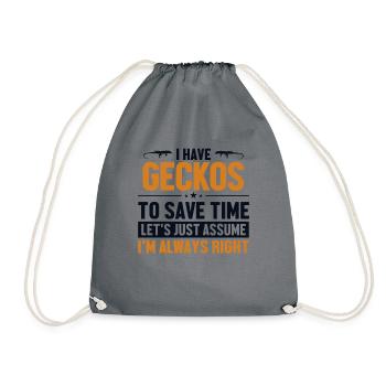 Propriétaire de Gecko Supposons que j’ai raison Gekkota - Sac de sport léger - gris - Devant
