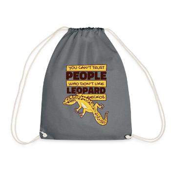 Je ne peux pas faire confiance aux gens qui n’aiment pas les geckos léopards - Sac de sport léger - gris - Devant