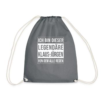 I'm this legendary for Klaus-Jürgen - Drawstring Bag - grey - Front