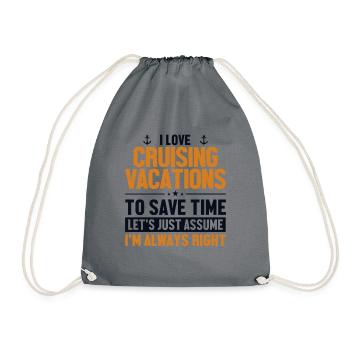 Vacances en croisière Supposons que j’ai raison Croisière - Sac de sport léger - gris - Devant