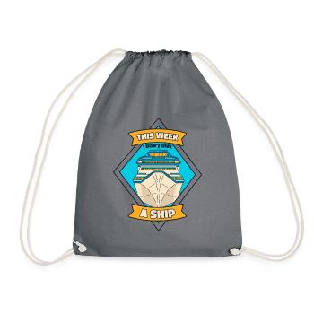 This Week I Don't Give A Ship Cruise Ship Cruise - Drawstring Bag - grey - Front