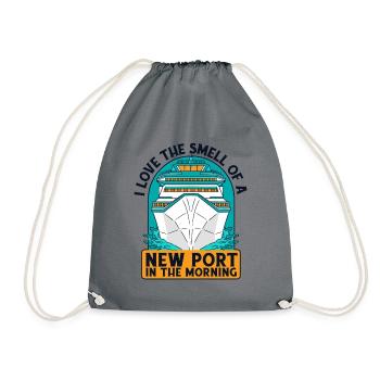 J’adore l’odeur d’une croisière en bateau de croisière dans un nouveau port - Sac de sport léger - gris - Devant