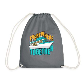 Everywhere Together Cruise Ship Passangers Cruise - Drawstring Bag - grey - Front