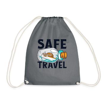 Safe Travel Cruise Ship Cruising Crew Cruise - Drawstring Bag - grey - Front