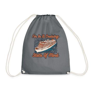I'm In A Cruising State Of Mind Cruise Ship - Drawstring Bag - grey - Front