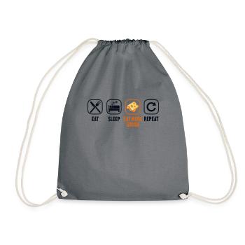 Eat Sleep Eat More Gouda Repeat Maker Queso Gouda - Drawstring Bag - grey - Front
