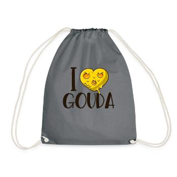 J’aime le Gouda Queso Fromager Amant le Gouda - Sac de sport léger - gris - Devant