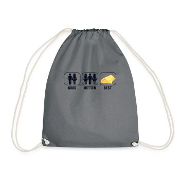 Bon Meilleur Meilleur Gouda Fromager Queso - Sac de sport léger - gris - Devant