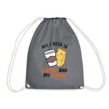 Le café et mon gouda Maker Queso Cheesemonger - Sac de sport léger - gris - Devant