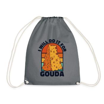 Je le ferai pour le fromager Gouda Queso - Sac de sport léger - gris - Devant