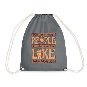 Je ne peux pas faire confiance aux gens qui n’aiment pas les tatous - Sac de sport léger - gris - Devant