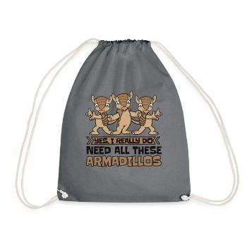J’ai vraiment besoin de tous ces tatous fée rose - Sac de sport léger - gris - Devant