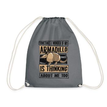 Je me demande si mon tatou pense à moi aussi - Sac de sport léger - gris - Devant