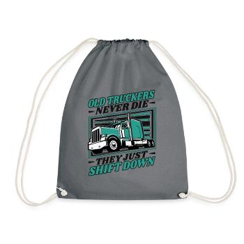 Old Truckers Never Die Trucker Legends Truckie - Drawstring Bag - grey - Front