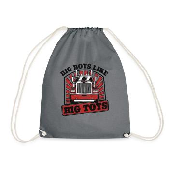 Les grands garçons aiment les gros jouets Trucker Truckie Legends - Sac de sport léger - gris - Devant