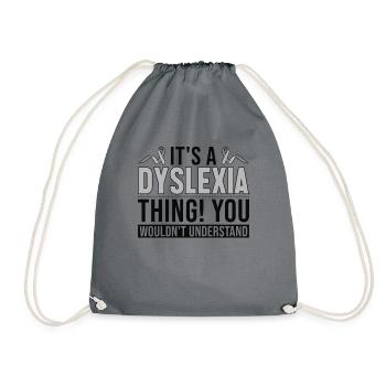 C’est un truc de dyslexie Thérapeute de la dyslexie et de l’apraxie - Sac de sport léger - gris - Devant