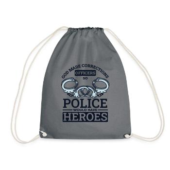 La police aurait donc un gardien de prison pour les héros - Sac de sport léger - gris - Devant