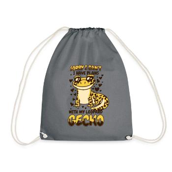 J’ai des projets avec mon gecko léopard Gekkota - Sac de sport léger - gris - Devant