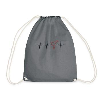 Capoeira Heartbeat Ginga Capoeirista Danse - Sac de sport léger - gris - Devant