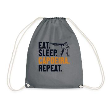 Manger Dormir Capoeira Répéter Ginga Capoeirista Danse - Sac de sport léger - gris - Devant