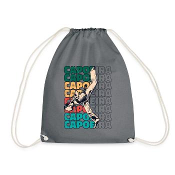 Texte Capoeira Rétro Ginga Capoeirista Danse - Sac de sport léger - gris - Devant