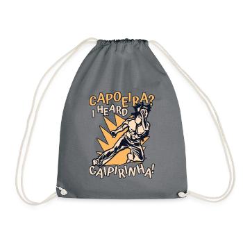 Capoeira I Heard Caipirinha Ginga Capoeirista - Drawstring Bag - grey - Front