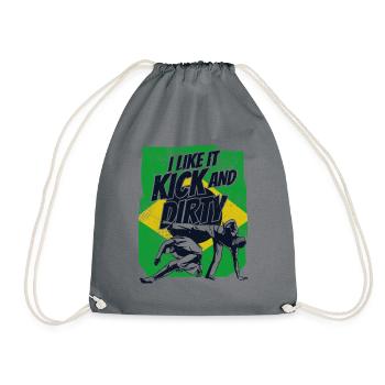 I Like It Kick And Dirty Ginga Capoeirista Dance - Drawstring Bag - grey - Front