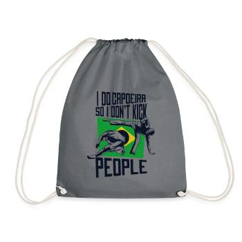 I Do Capoeira So I Don't Kick People Ginga Dance - Drawstring Bag - grey - Front