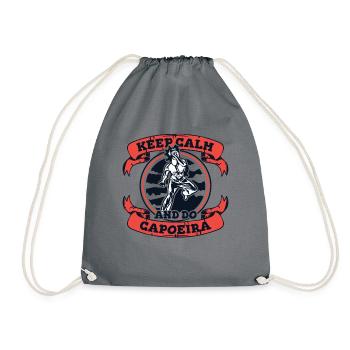 Restez calme et faites de la Capoeira Capoeirista Ginga Dance - Sac de sport léger - gris - Devant