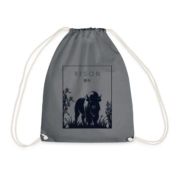 Bison chinois Hanzi Buffalo Bison d’Amérique - Sac de sport léger - gris - Devant