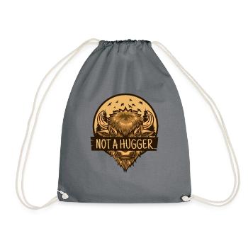 Pas un amoureux du bison américain Hugger Buffalo Bovinae - Sac de sport léger - gris - Devant