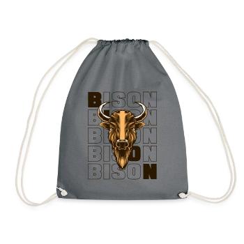 Bison d’Amérique de buffle Bovinae Lover Bison - Sac de sport léger - gris - Devant