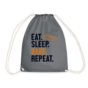 Manger Dormir Cuire Répéter la machine à pain Pâte à pain - Sac de sport léger - gris - Devant