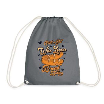 Girl Who Loves Bread Baking Bread Maker Lover - Drawstring Bag - grey - Front
