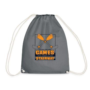 Until There's A Long Stairway Prosthetic Limb Leg - Drawstring Bag - grey - Front