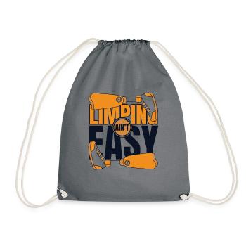 Limping Ain't Easy Artificial Legs User Leg - Drawstring Bag - grey - Front