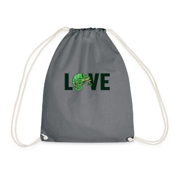 Panthère d’amour voilée Chamaeleonidae amant caméléon - Sac de sport léger - gris - Devant