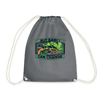 But Baby I Can Change Veiled Panther Lover - Drawstring Bag - grey - Front