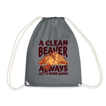 Clean Beaver bekommt immer mehr Holz nach Norden - Turnbeutel - Grau - Vorne