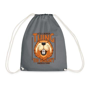 C’est un truc de castor Castor d’Amérique du Nord - Sac de sport léger - gris - Devant