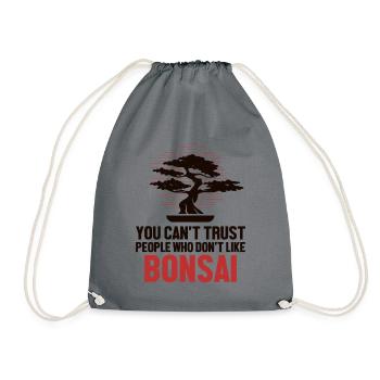 Je ne peux pas faire confiance aux gens qui n’aiment pas le bonsaï - Sac de sport léger - gris - Devant