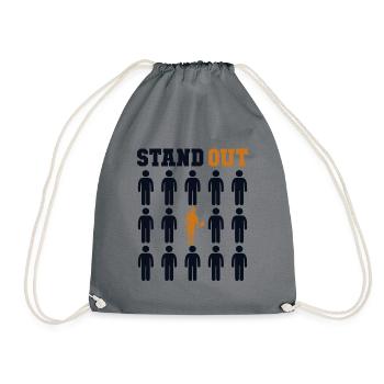 Stand Out Boards Sitzsack Spiel Professionell - Turnbeutel - Grau - Vorne