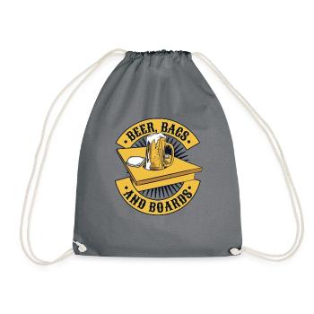 Biersäcke und -bretter Sitzsack Spielbretter Cornhole - Turnbeutel - Grau - Vorne